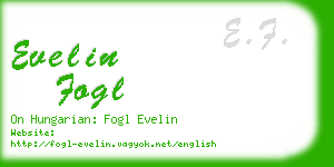 evelin fogl business card